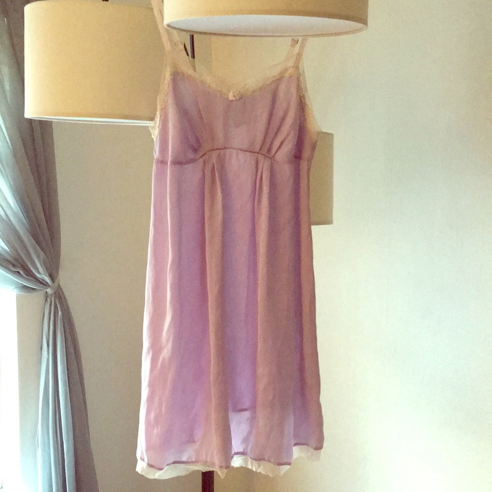 Vera Wang Lilac Satin Nighty Slip